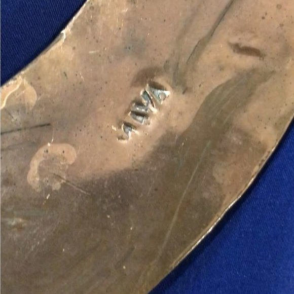 Vintage Aztec Copper Brass Choker Necklace Rare Mexico Tribal Boho Statement Art - Picture 11 of 14